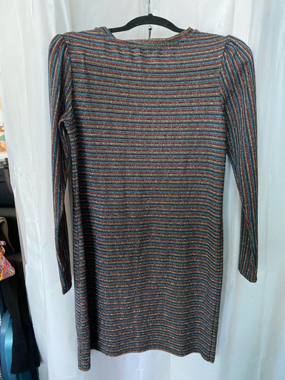 Esprit Multicolor Striped Long Sleeve Dress